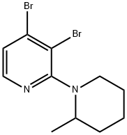 3,4-Dibromo-2-(2-methylpiperidin-1-yl)pyridine,1381942-52-4,结构式