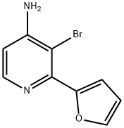 3-BROMO-2-(FURAN-2-YL)PYRIDIN-4-AMINE 结构式