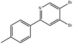 3,4-Dibromo-6-(4-tolyl)pyridine, 1381943-84-5, 结构式