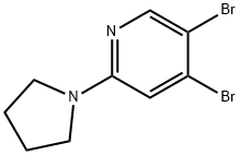 3,4-Dibromo-6-(pyrrolidino)pyridine 结构式