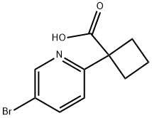 1-(5-bromopyridin-2-yl)cyclobutanecarboxylic acid Structure