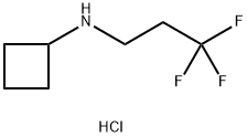N-(3,3,3-trifluoropropyl)cyclobutanamine hydrochloride Struktur