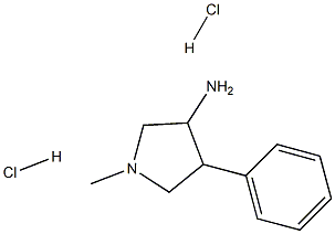 1-methyl-4-phenylpyrrolidin-3-amine dihydrochloride 化学構造式