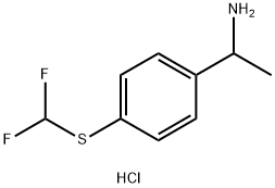 1-{4-[(difluoromethyl)sulfanyl]phenyl}ethan-1-amine hydrochloride Struktur