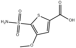 4-methoxy-5-sulfamoylthiophene-2-carboxylic acid 结构式