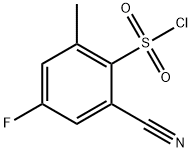 2-氰基-4-氟-6-甲基苯-1-磺酰氯,1384429-35-9,结构式