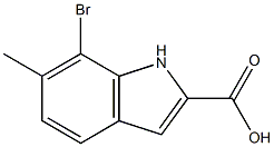7-Bromo-6-methyl-1H-indole-2-carboxylic acid Struktur
