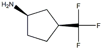 (1R,3S)-3-(trifluoromethyl)cyclopentan-1-amine 结构式