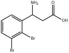 3-amino-3-(2,3-dibromophenyl)propanoic acid 结构式