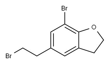 7-BROMO-5-(2-BROMOETHYL)-2,3-DIHYDROBENZOFURAN, 1391080-45-7, 结构式