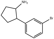2-(3-Bromophenyl)cyclopentanamine 结构式
