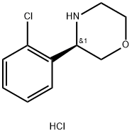 (R)-3-(2-chlorophenyl)morpholine hydrochloride 结构式