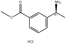 (S)-3-(1-氨基乙基)苯甲酸甲酯盐酸盐, 1391439-19-2, 结构式