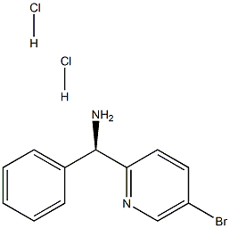 (R)-(5-bromopyridin-2-yl)(phenyl)methanamine dihydrochloride Structure