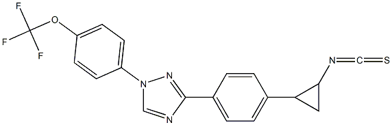 3-(4-(2-isothiocyanatocyclopropyl)phenyl)-1-(4-(trifluoromethoxy)phenyl)-1H-1,2,4-triazole,1392425-87-4,结构式