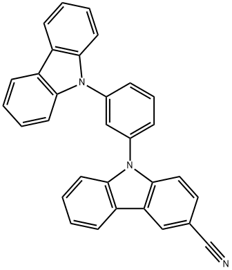 9-[3-(9H-咔唑-9-基)苯基]-9H-咔唑-3-腈, 1392506-99-8, 结构式