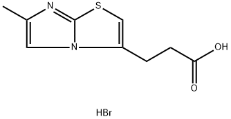 3-{6-甲基咪唑并[2,1-B][1,3]噻唑-3-基}丙酸氢溴酸盐, 1394040-73-3, 结构式