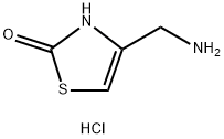 4-(氨基甲基)-2,3-二氢-1,3-噻唑-2-酮盐酸盐,1394041-73-6,结构式