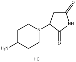 3-(4-氨基哌啶-1-基)吡咯烷-2,5-二酮二盐酸,1394632-97-3,结构式