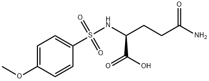 4-氨基甲酰基-2-(4-甲氧基苯磺酰氨基)丁酸 结构式