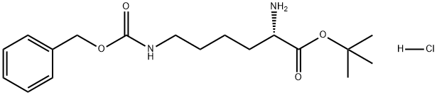 N6-((苄氧基)羰基)赖氨酸叔丁酯盐酸盐,1396966-35-0,结构式