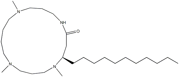 1,5,9,13-Tetraazacycloheptadecan-6-one, 1,9,13-trimethyl-8-undecyl-, (8R)-,139750-76-8,结构式