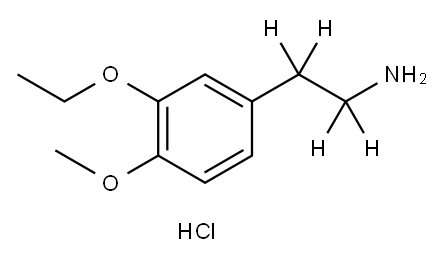2-(3-乙氧基-4-甲氧基苯基)乙基-1,1,2,2-D4-胺盐酸盐,1398066-01-7,结构式