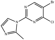 4-Chloro-5-bromo-2-(2-methylimidazol-1-yl)pyrimidine,1399482-65-5,结构式