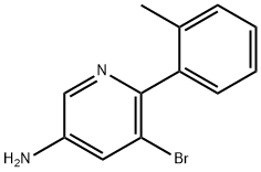 3-Amino-5-bromo-6-(2-tolyl)pyridine Structure
