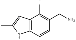 (4-FLUORO-2-METHYL-1H-INDOL-5-YL)METHANAMINE Structure