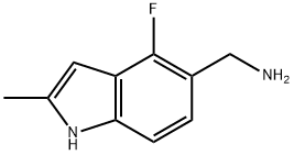 (4-FLUORO-2-METHYL-1H-INDOL-5-YL)METHANAMINE,1401727-00-1,结构式
