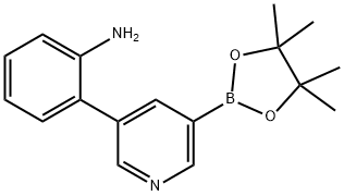 5-(2-Aminophenyl)pyridine-3-boronic acid pinacol ester 结构式