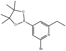 2-Bromo-6-ethylpyridine-4-boronic acid pinacol ester Structure