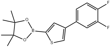 2-(4-(3,4-二氟苯基)噻吩-2-基)-4,4,5,5-四甲基-1,3,2-二噁硼烷, 1402227-89-7, 结构式