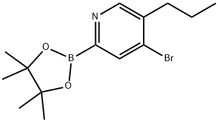 4-Bromo-5-(n-propyl)pyridine-2-boronic acid pinacol ester Struktur