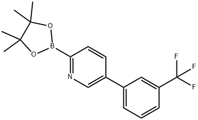 5-(3-Trfluoromethylphenyl)pyridine-2-boronic acid pinacol ester, 1402233-66-2, 结构式