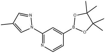 2-(4-methyl-1H-pyrazol-1-yl)-4-(4,4,5,5-tetramethyl-1,3,2-dioxaborolan-2-yl)pyridine, 1402240-19-0, 结构式