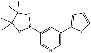 5-(2-Thienyl)pyridine-3-boronic acid pinacol ester 结构式
