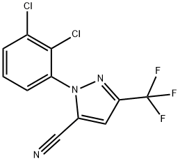1-(2,3-Dichlorophenyl)-3-(trifluoromethyl)-1H-pyrazole-5-carbonitrile Structure