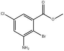 METHYL 3-AMINO-2-BROMO-5-CHLOROBENZOATE,1403596-33-7,结构式
