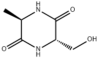2,5-Piperazinedione, 3-(hydroxymethyl)-6-methyl-, (3S,6R)- 结构式