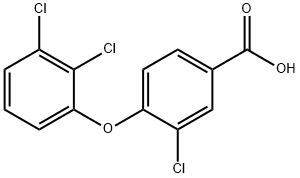3-chloro-4-(2,3-dichlorophenoxy)benzoic acid Struktur