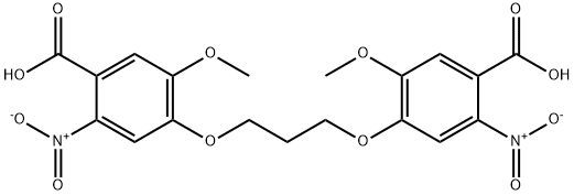 1',3'-BIS(4-CARBOXY-2-METHOXY-5-NITROPHENOXY)PROPANE 结构式