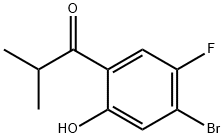 1-(4-bromo-5-fluoro-2-hydroxyphenyl)-2-methylpropan-1-one Struktur
