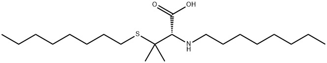 (2S)-3-methyl-2-(octylamino)-3-octylsulfanylbutanoic acid Structure