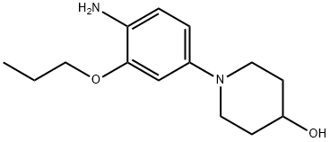 1-(4-amino-3-propoxyphenyl)piperidin-4-ol 结构式