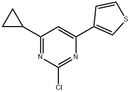 2-chloro-4-(3-thienyl)-6-cyclopropylpyrimidine Structure