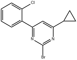 2-bromo-4-(2-chlorophenyl)-6-cyclopropylpyrimidine Struktur