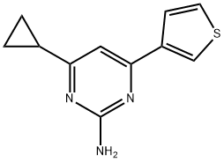 2-amino-4-(3-thienyl)-6-cyclopropylpyrimidine Struktur