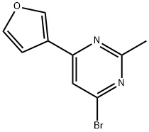 4-bromo-6-(3-furyl)-2-methylpyrimidine Struktur